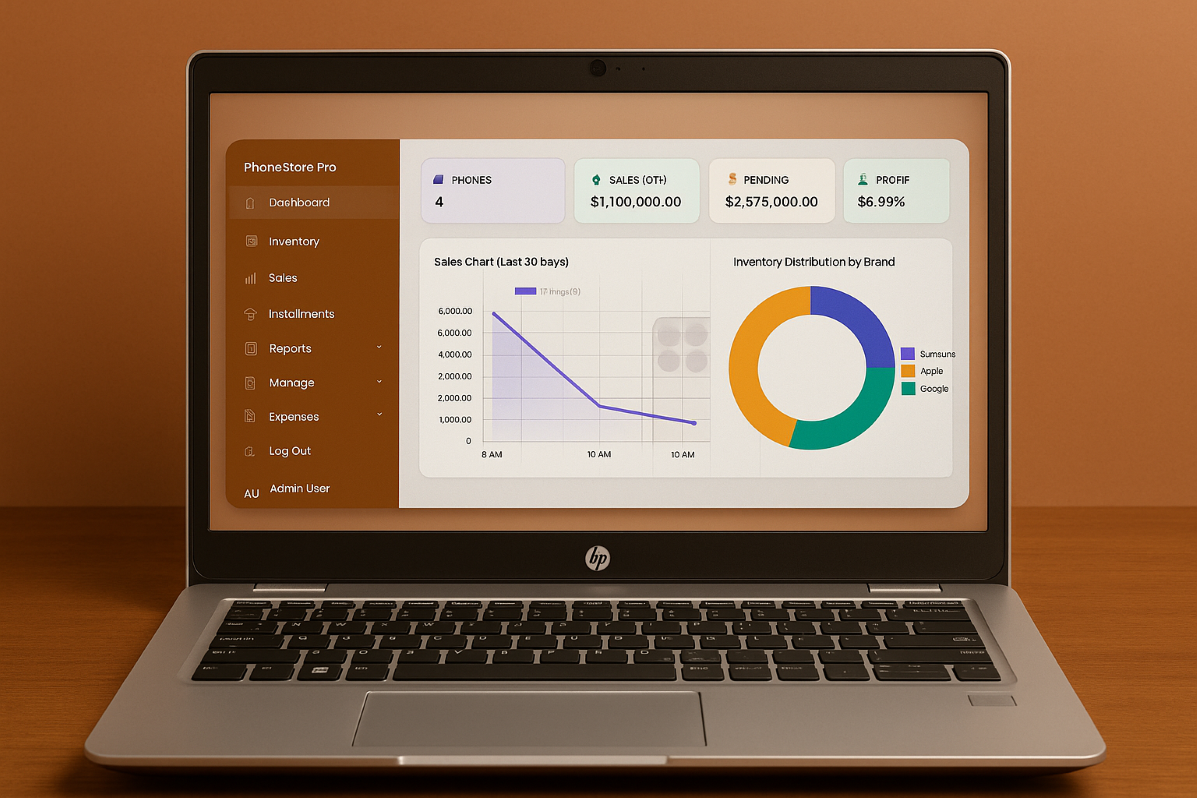 PhoneStore Dashboard Preview